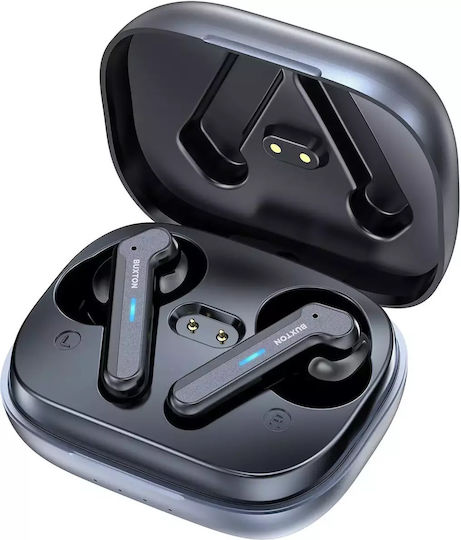 Buxton BTW8200 Raccoon In-ear Bluetooth Handsfree Ακουστικά με Αντοχή στον Ιδρώτα και Θήκη Φόρτισης Μαύρα