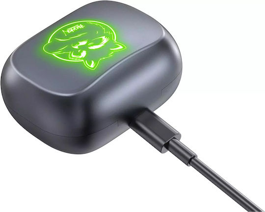Buxton BTW8200 Raccoon In-ear Bluetooth Handsfree Ακουστικά με Αντοχή στον Ιδρώτα και Θήκη Φόρτισης Μαύρα