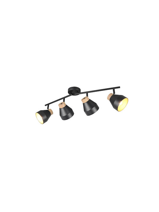 Trio Lighting Spot mit 4 Lichtern in Schwarz Farbe