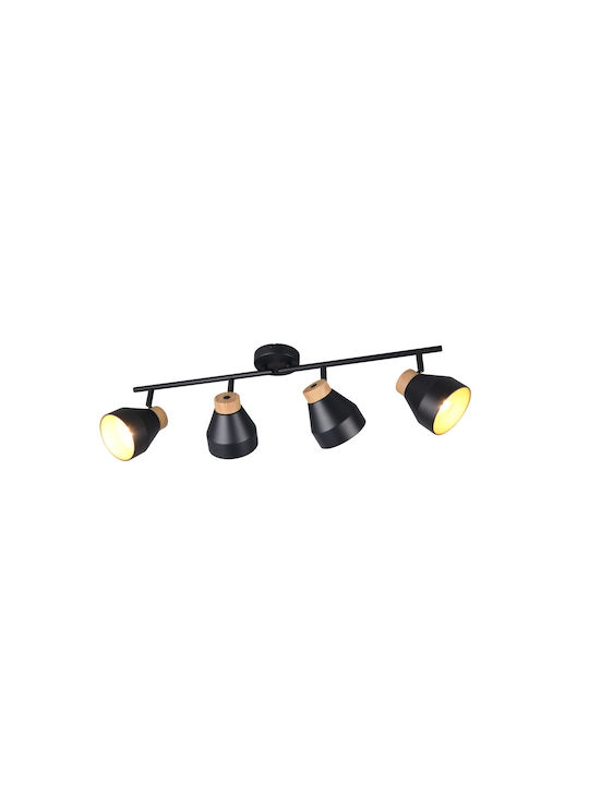 Trio Lighting Spot mit 4 Lichtern in Schwarz Farbe
