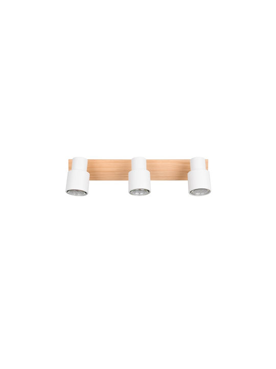 Trio Lighting Τριπλό Σποτ με Ντουί GU10 σε Λευκό Χρώμα