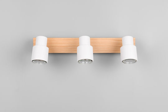 Trio Lighting Triplu Spot cu Soclu GU10 în Culoare Alb