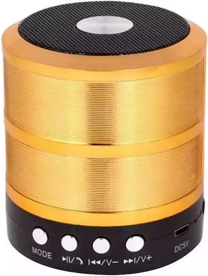 Metal body Ηχείο Bluetooth με Ραδιόφωνο Χρυσό