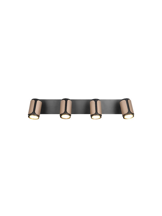 Trio Lighting Spot cu 4 Lumini în Culoare Maro