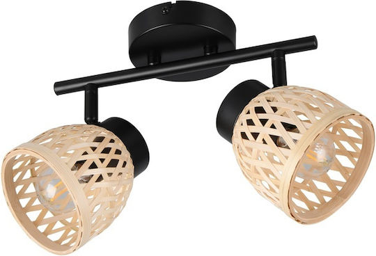 Trio Lighting Διπλό Σποτ σε Μαύρο Χρώμα