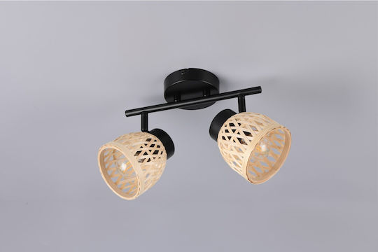 Trio Lighting Διπλό Σποτ σε Μαύρο Χρώμα