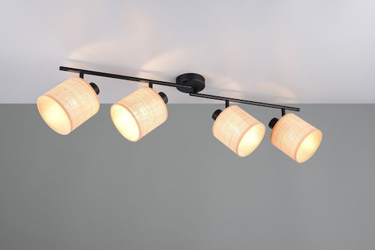Trio Lighting Spot mit 4 Lichtern in Schwarz Farbe