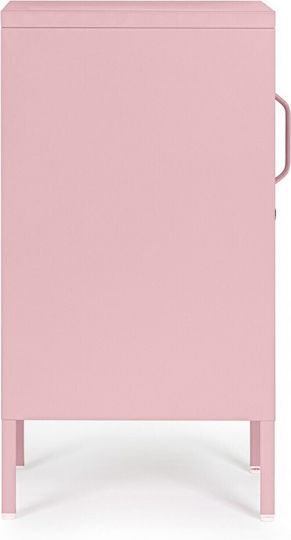Cambridge Metal Bedside Table Pink 40x35x76cm