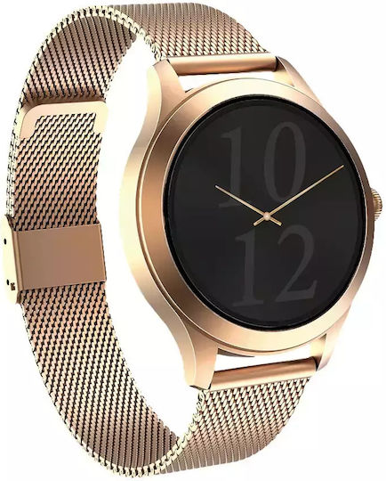 MaxCom FW44 2 Stainless Steel 46mm Smartwatch με SIM και Παλμογράφο (Χρυσό)