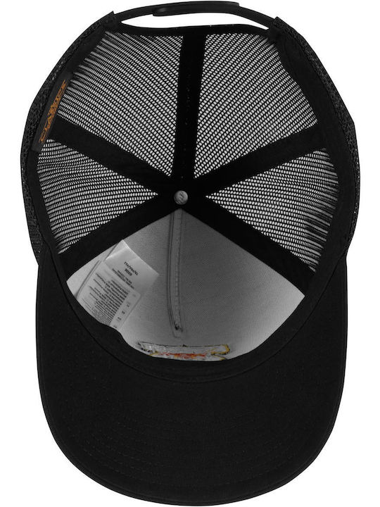 Detroit Tiger Head Patch 5-Panel Retro Trucker Cap Black One