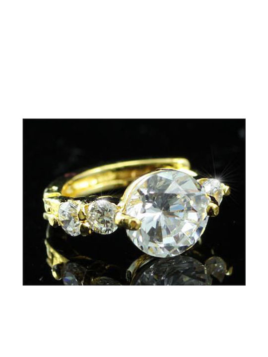 Vergoldete Ohrringe 3 Karat Kristalle Violeta Ohrring Durchmesser 1,5 cm