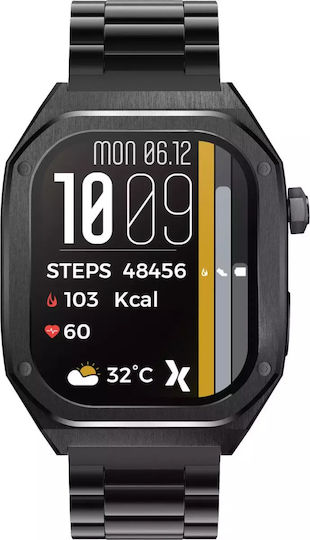 MaxCom FW65 Iron S 55mm Smartwatch with Heart Rate Monitor (Black)