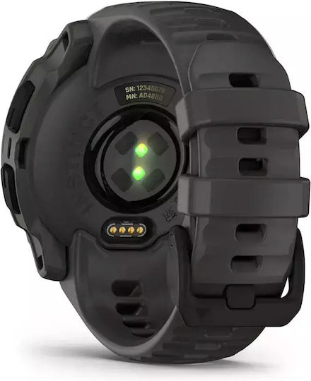 Garmin Instinct E 40mm Αδιάβροχο Smartwatch με Παλμογράφο (Black with Charcoal Band)