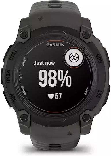 Garmin Instinct E 40mm Αδιάβροχο Smartwatch με Παλμογράφο (Black with Charcoal Band)