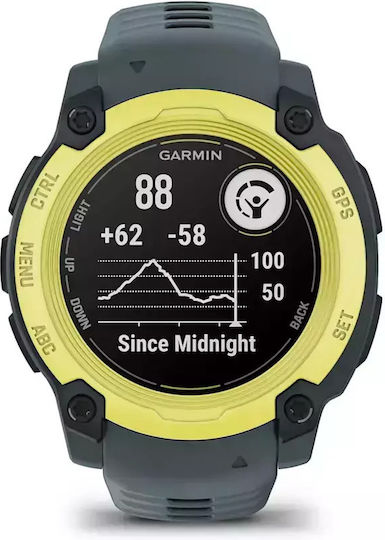 Garmin Instinct E 40mm Αδιάβροχο Smartwatch με Παλμογράφο (Electric Lime with Twilight Band)