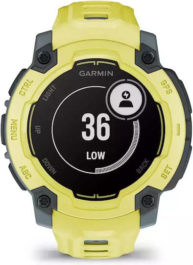 Garmin Instinct E 45mm Waterproof Smartwatch with Heart Rate Monitor (Electric Lime with Electric Lime Band)