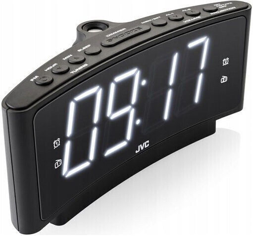 JVC Tabletop Digital Clock LED Black RA-E314B