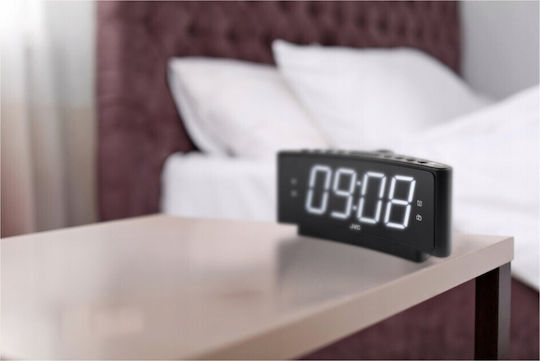 JVC Tabletop Digital Clock LED Black RA-E314B
