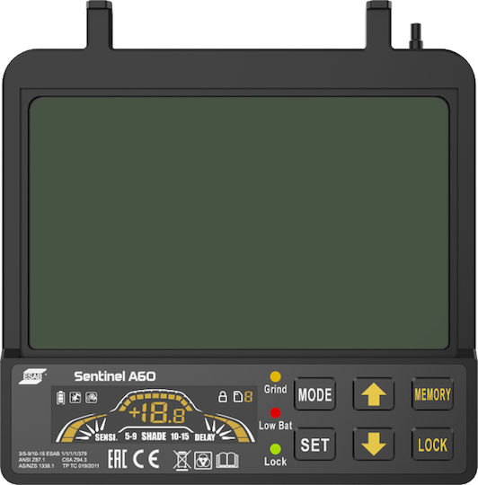 Esab Sentinel Elektronik Schweißmaske Mit Optischem Feld 71x71mm Panoramische Schwarze