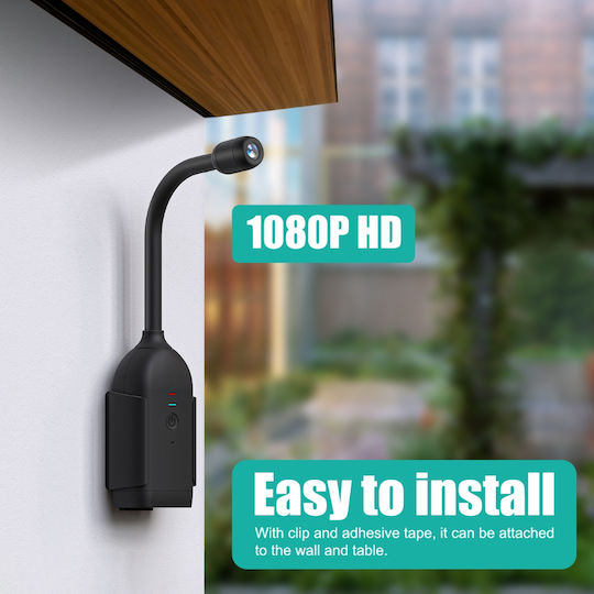 360° Flexible Spy Ip Camera Wifi Two-way Audio Motion Sensor App Notifications 5 Hours Battery Life