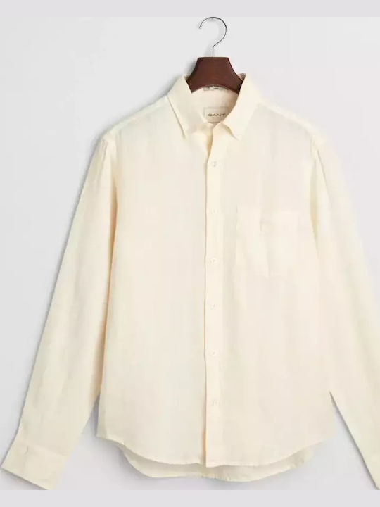 Gant Λινό Πουκάμισο cream