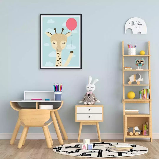 Παιδικό Κάδρο Giraffe Pink Balloon 30x40εκ.