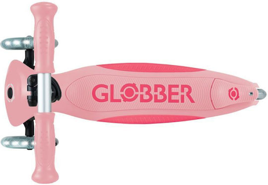 Globber Παιδικό Πατίνι Αναδιπλούμενο Primo Plus Lights Τρίτροχο Ροζ