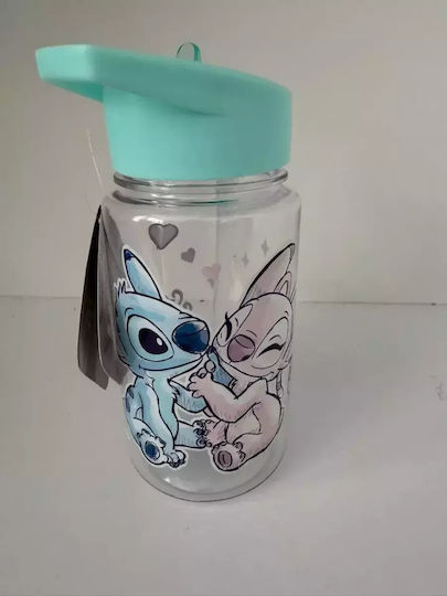 Vadobag Water Bottle Stitch Plastic Kids Water Bottle Stitch with Straw 450ml