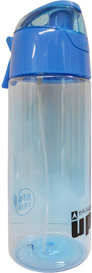 Back Me Up Plastic Bottle with Straw and Spray Mechanism Blue 570-82241 600ml