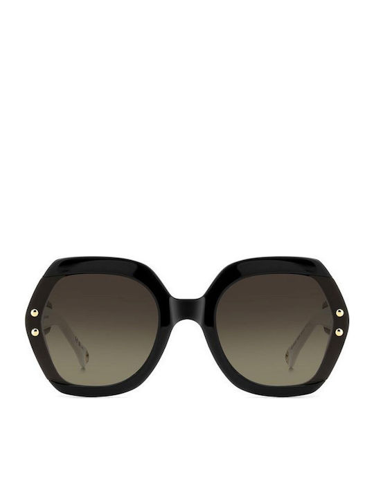 Carolina Herrera Women's Sunglasses with Black Plastic Frame and Brown Gradient Lens HER 0314/G/S 80S/HA