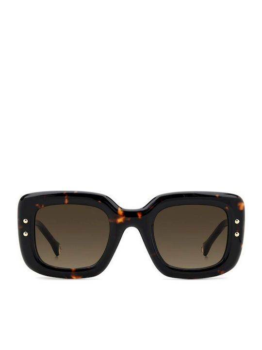 Carolina Herrera Women's Sunglasses with Brown Tartaruga Plastic Frame and Brown Gradient Lens HER 0313/S 086/HA