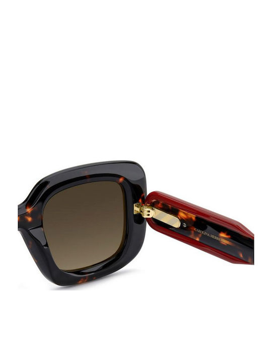 Carolina Herrera Women's Sunglasses with Brown Tartaruga Plastic Frame and Brown Gradient Lens HER 0313/S 086/HA