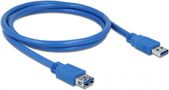 DeLock 1m USB 3.0 Cable A-Male to A-Female Blue (82538)