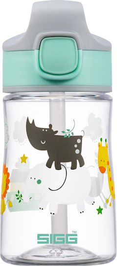 Sigg Jungle Friend Kinderflasche Kunststoff mit Strohhalm Auslaufsicher Grün 350ml