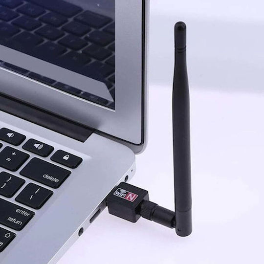USB Network Adapter with Wireless Wi-Fi Connection 600Mbps and Detachable Antenna