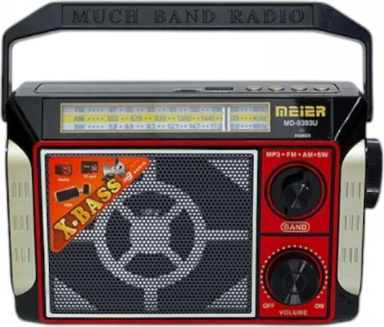 Meier MD-9393BT Φορητό Ραδιόφωνο Επαναφορτιζόμενο με Bluetooth και USB Πολύχρωμο