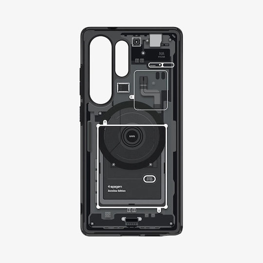 Spigen Ultra Hybrid Mag Umschlag Rückseite Silikon / Kunststoff 2mm Schwarz (Galaxy S25 Ultra,Samsung S25 Ultra)