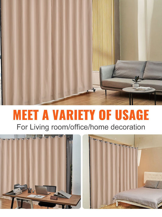 Vevor Room Divider Φορητό Πάνελ Διαχωριστικό Δωματίου Ρόδες Privacy Screen Καφέ