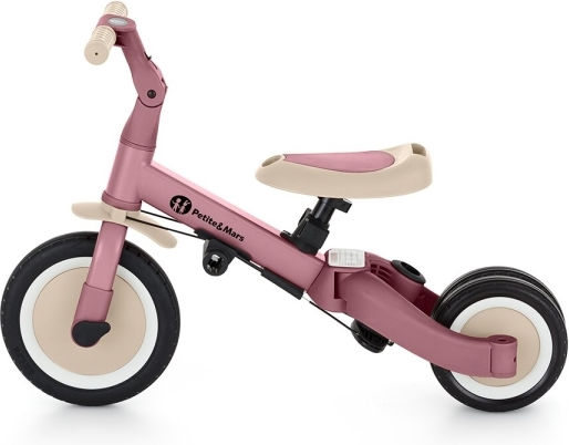 Petite & Mars Turbo Convertible with Parental Handle 5 in 1 for 18 Months Pink