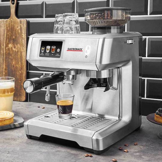 Gastroback Automatic Espresso Machine 3000W Pressure 15bar with Grinder Silver