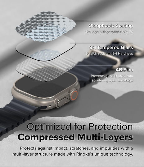 Ringke Easy Slide Tempered Glass pentru Apple Watch Ultra 49mm - Ceas Apple Ultra 49mm 1buc