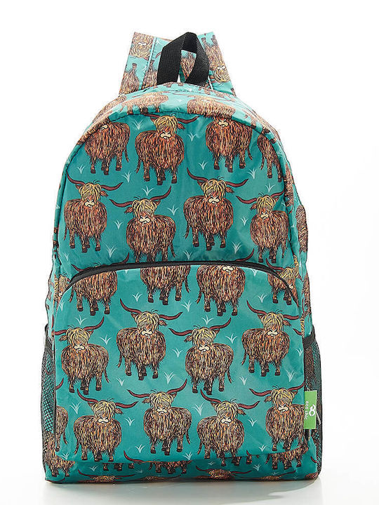 Eco Chic Teal Highland Cow Schulranzen Rucksack Junior High-High School Grün