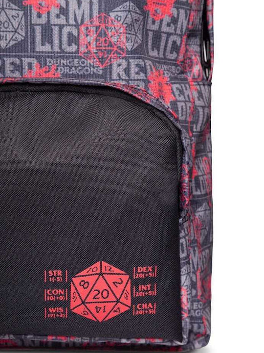 Difuzed Dungeons and Dragons School Bag Backpack Elementary, Elementary Gray