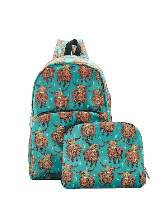 Eco Chic Teal Highland Cow Schulranzen Rucksack Junior High-High School Grün