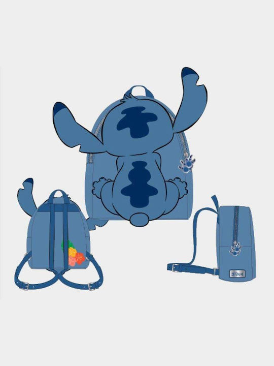 Difuzed Stitch Backpack Blue Difuzed Stitch Backpack Blue