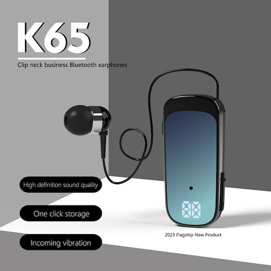 Fineblue K65 In-ear Bluetooth Handsfree Ακουστικό Μαύρο