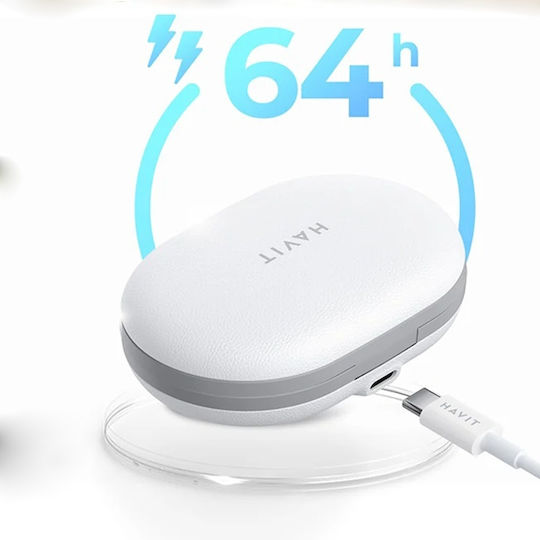 Havit OWS915 Open Ear Bluetooth Handsfree Earphones with Sweat Resistance and Charging Case White
