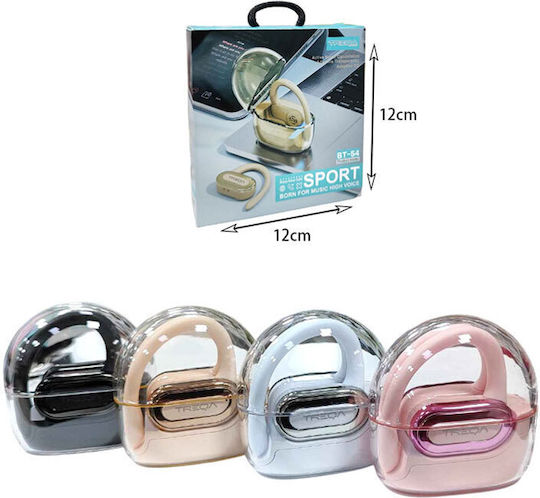 BT-54 Offenes Ohr Bluetooth-Freisprecheinrichtung Kopfhörer mit Ladeetui Beige