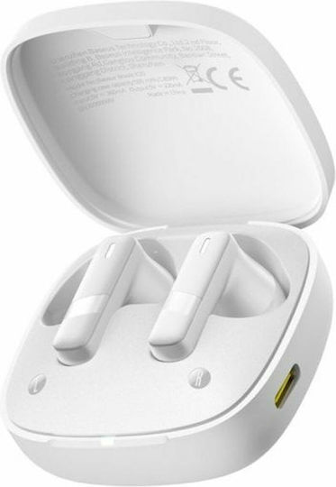 Baseus E20 In-ear Bluetooth Handsfree Earphones with Sweat Resistance and Charging Case White
