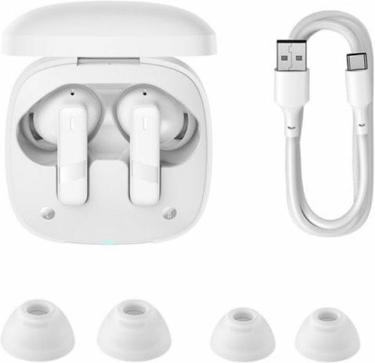 Baseus E20 In-ear Bluetooth Handsfree Earphones with Sweat Resistance and Charging Case White